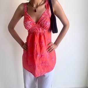 Boho floral print top
